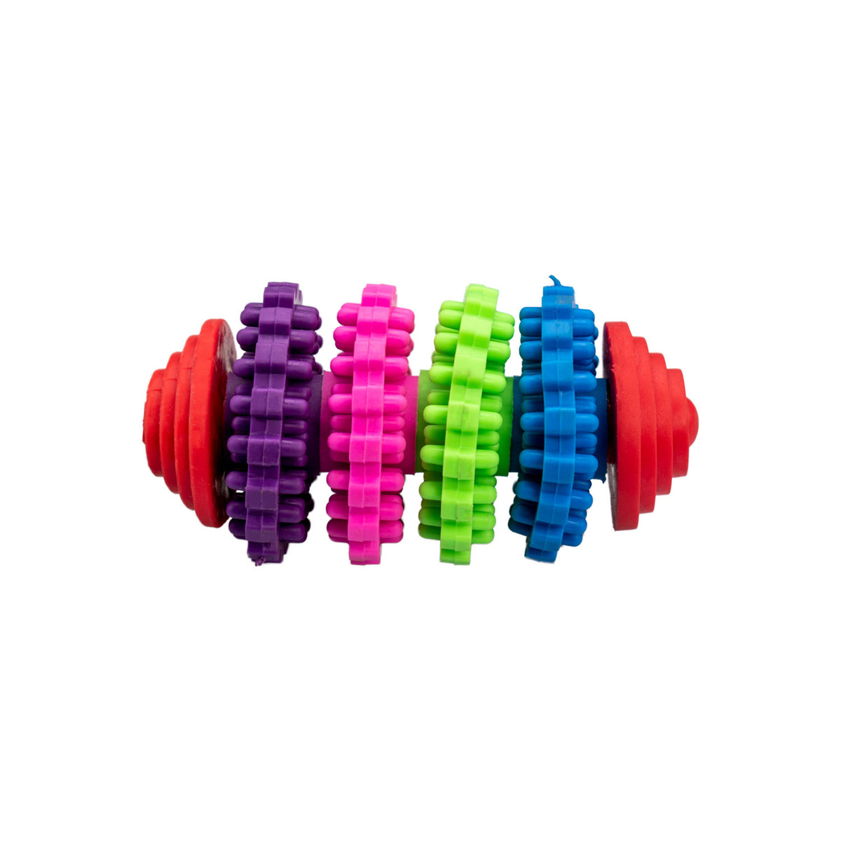 AQPET FRIENDS AQPET Juguete dental para perros, cilindro de goma de colores, juego divertido para mascotas