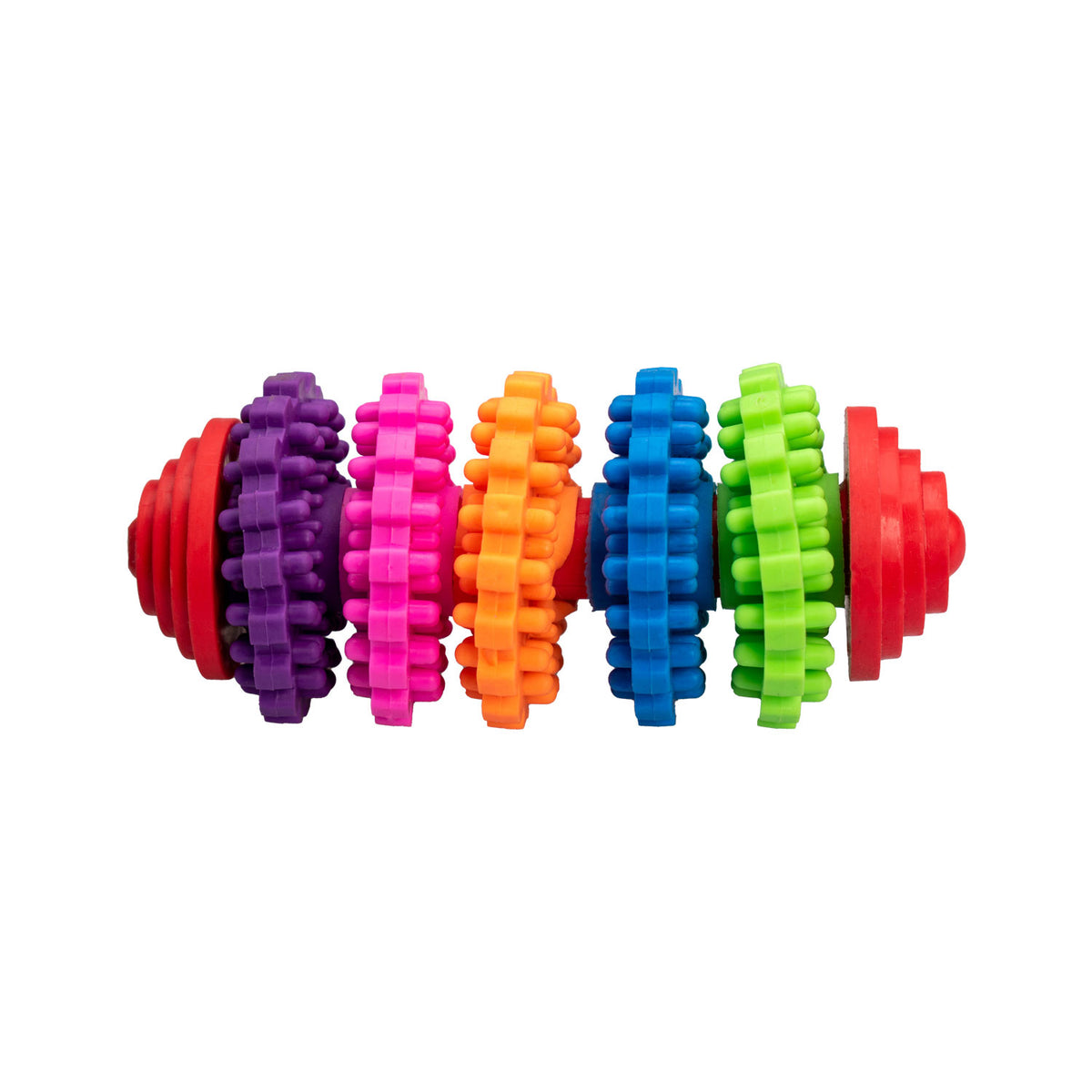 AQPET FRIENDS AQPET Juguete dental para perros, cilindro de goma de colores, juego divertido para mascotas