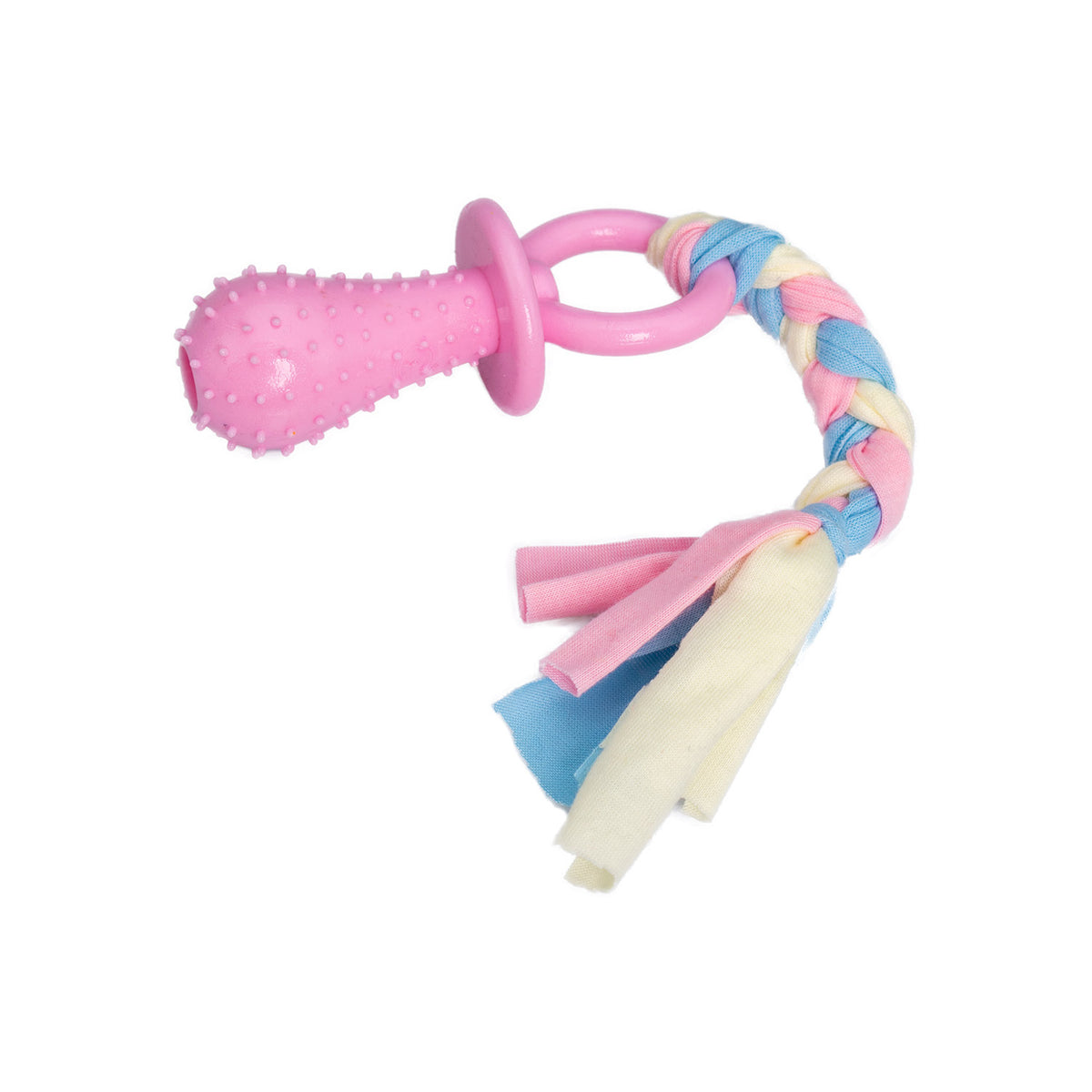 AQPET FRIENDS AQPET Juguete dental para perros, cuerda con chupete de goma, 24 X 4 Cm, juego divertido para mascotas