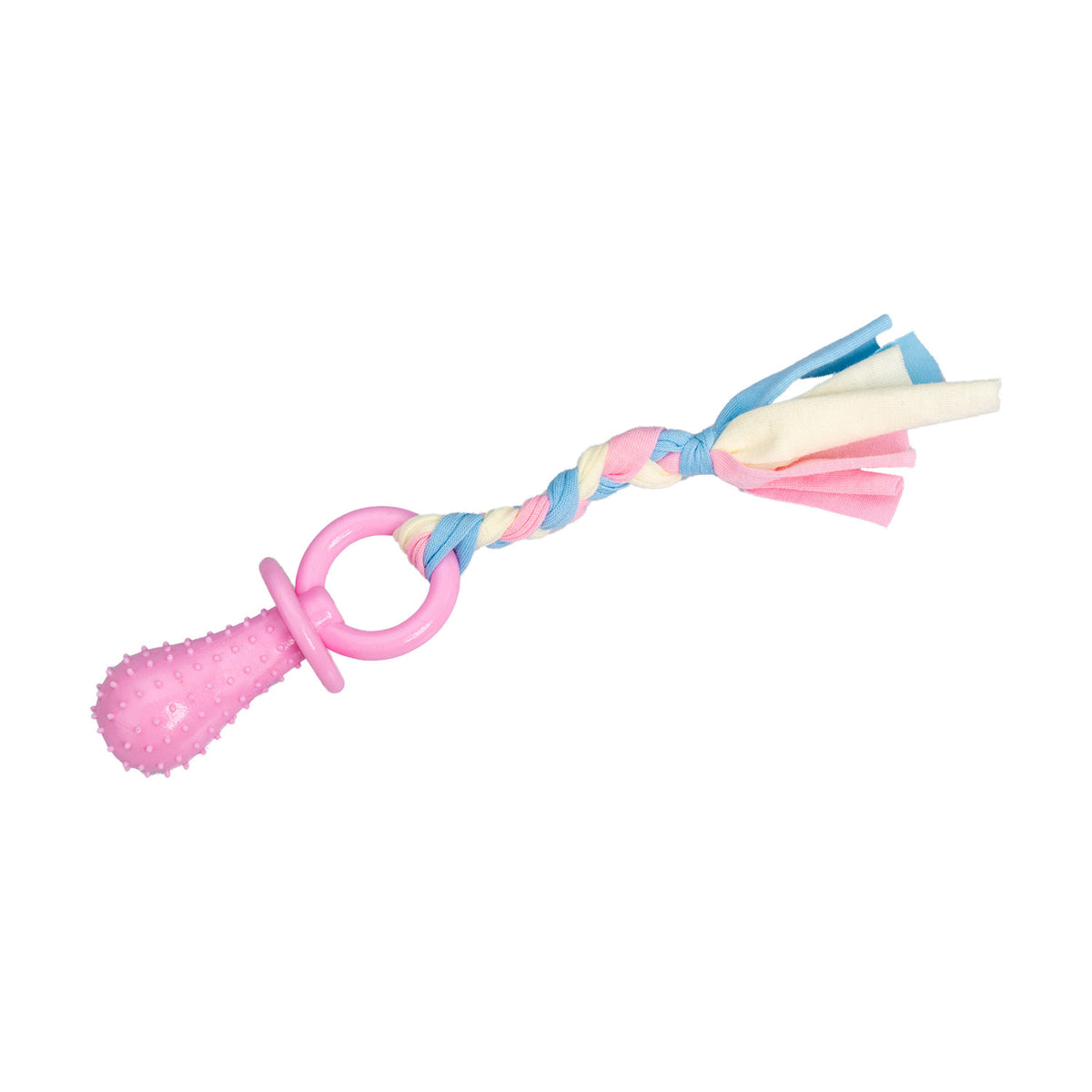 AQPET FRIENDS AQPET Juguete dental para perros, cuerda con chupete de goma, 24 X 4 Cm, juego divertido para mascotas