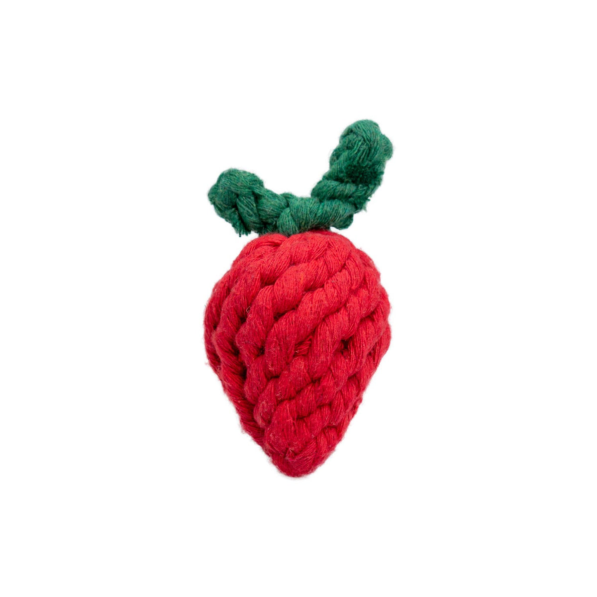 AQPET FRIENDS AQPET Juguete de cuerda para perros, fresa de cuerda de algodón, 10 X 5.5 Cm, juego divertido para mascotas