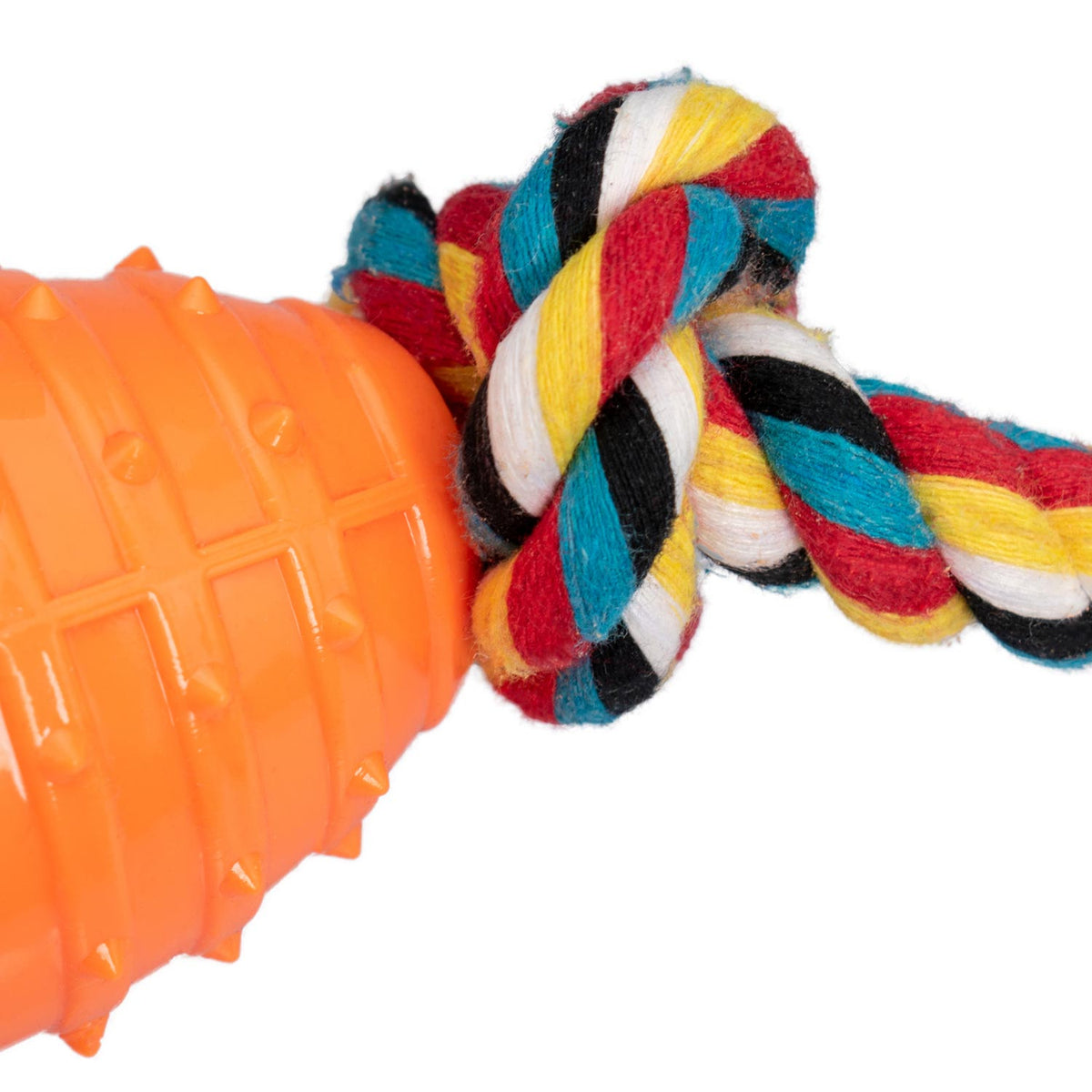 AQPET FRIENDS AQPET juguetes para perros Smarty cuerda y pelota ovalada de goma 38 Cm, juego para perros, diversión para mascotas