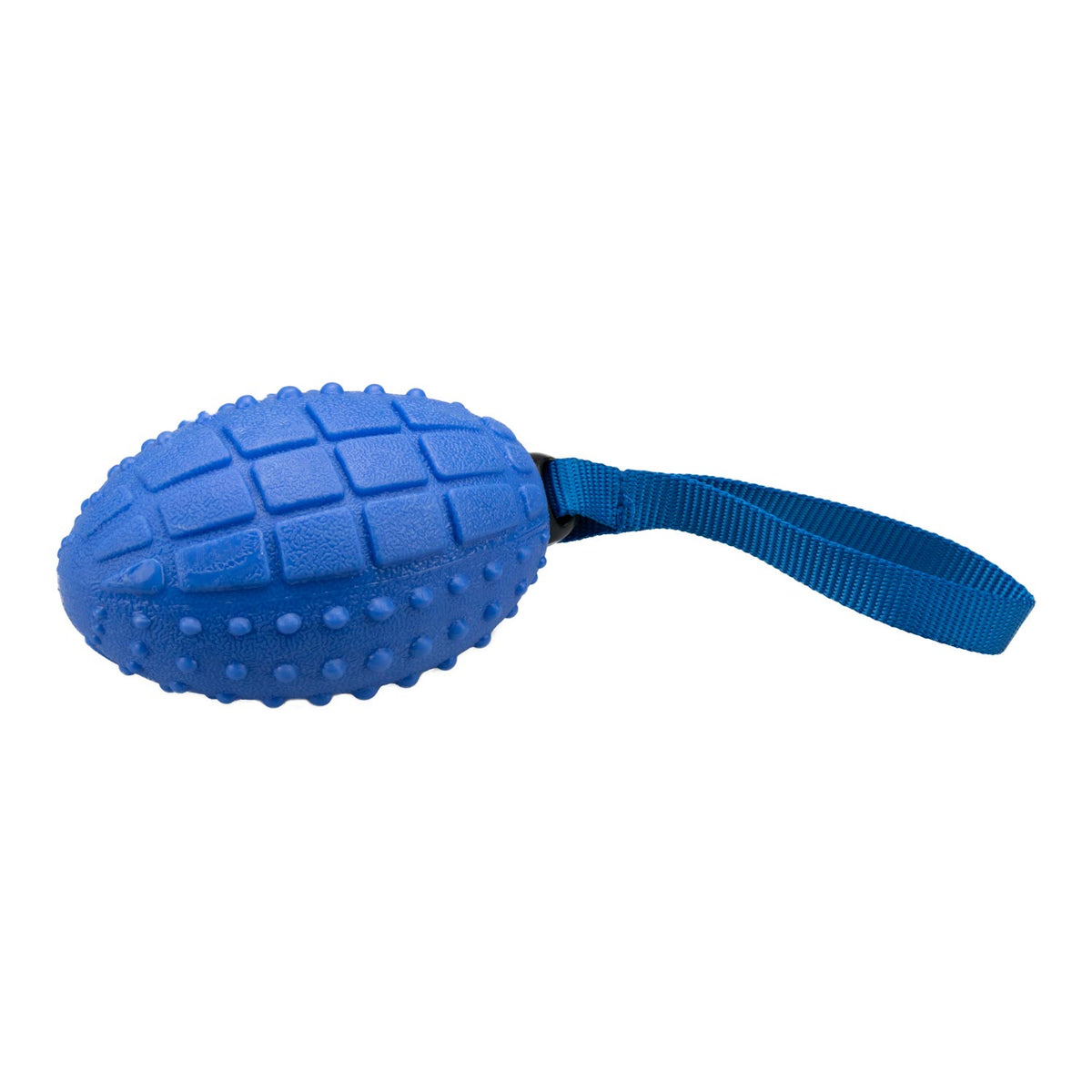 AQPET FRIENDS AQPET juguetes para perros Strong pelota de rugby de goma con cuerda 28 X 9 Cm con efecto sonoro, juego para perros, diversión para mascotas