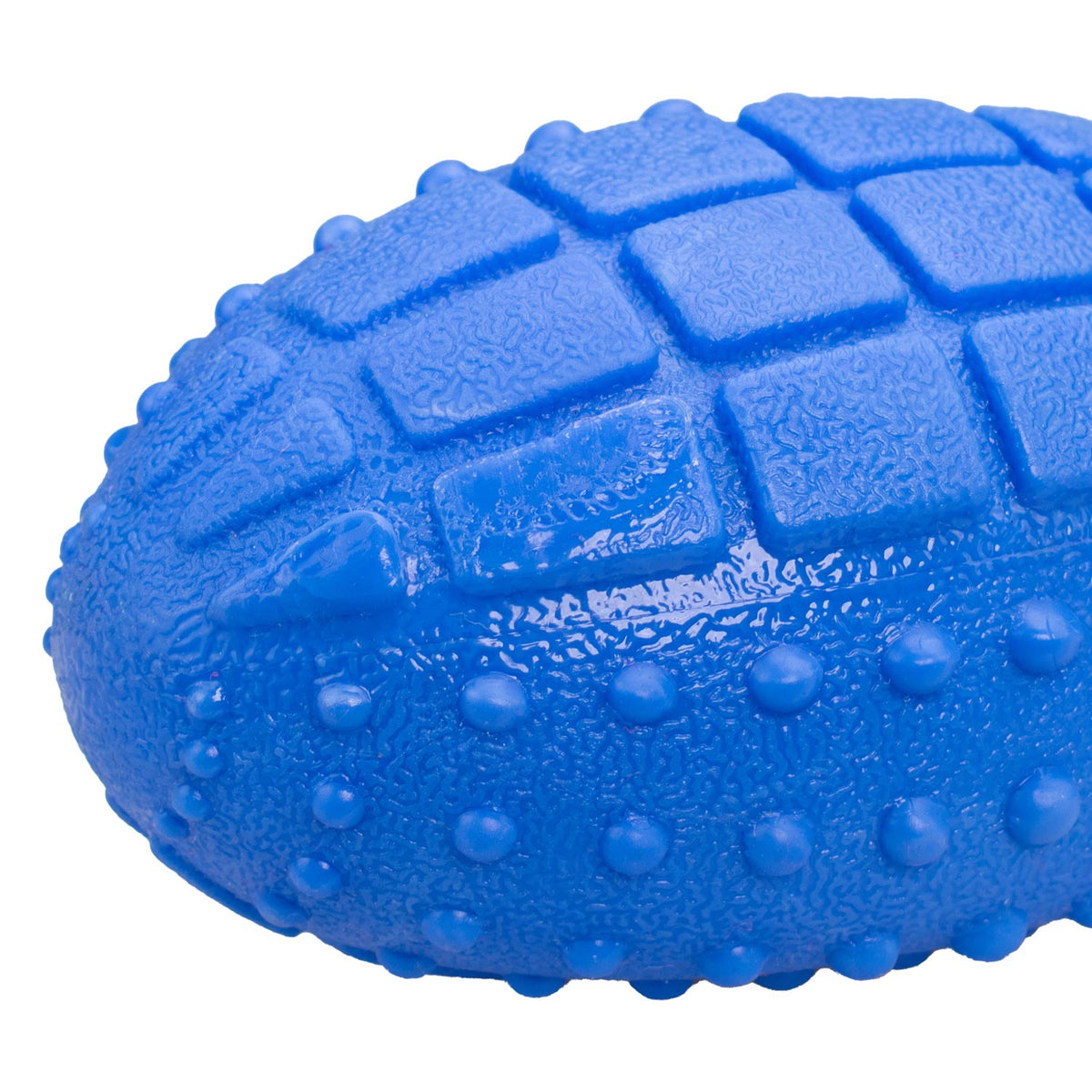AQPET FRIENDS AQPET juguetes para perros Strong pelota de rugby de goma con cuerda 28 X 9 Cm con efecto sonoro, juego para perros, diversión para mascotas