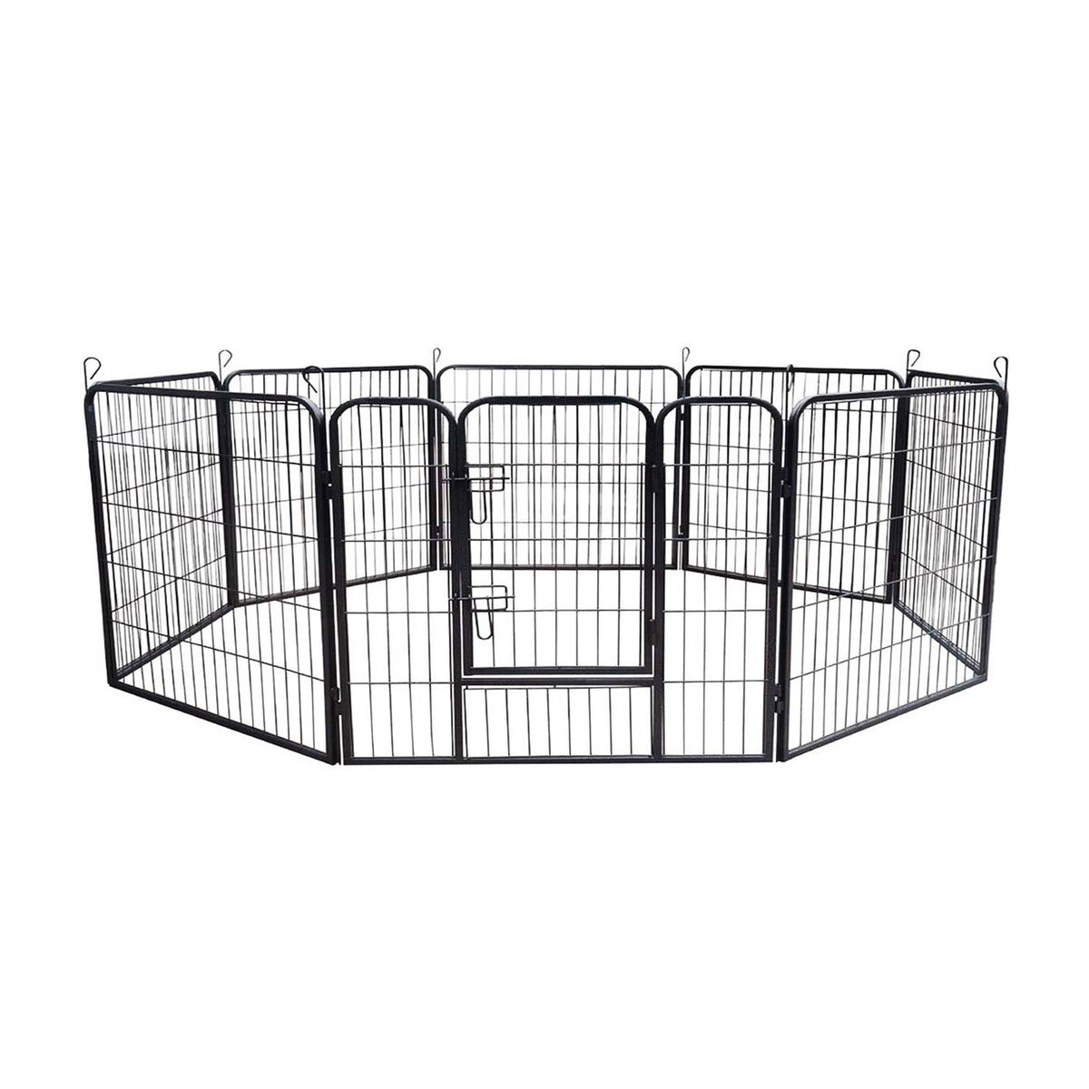 AQPET FRIENDS Recinto modular 80x80 cm para perros, gatos, conejos y roedores - 8 paneles resistentes para interior y exterior, seguro y fácil de montar, ideal para casa y jardín