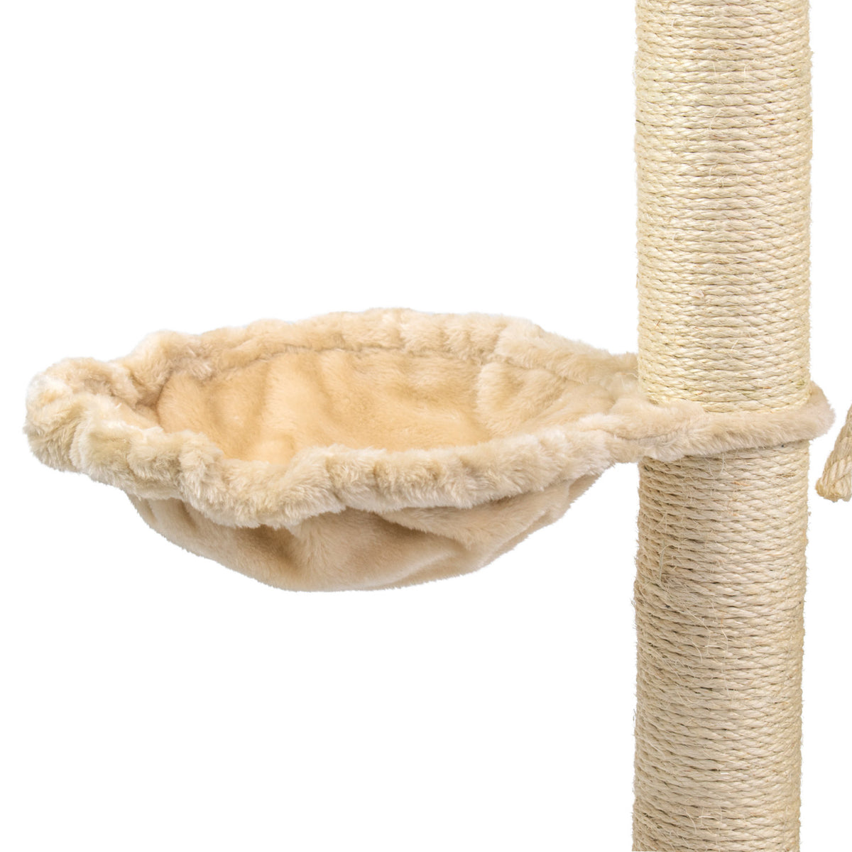 AQPET FRIENDS Rascador para gatos Athens de 115 cm con caseta, árbol, parque de juegos y juguete, color beige