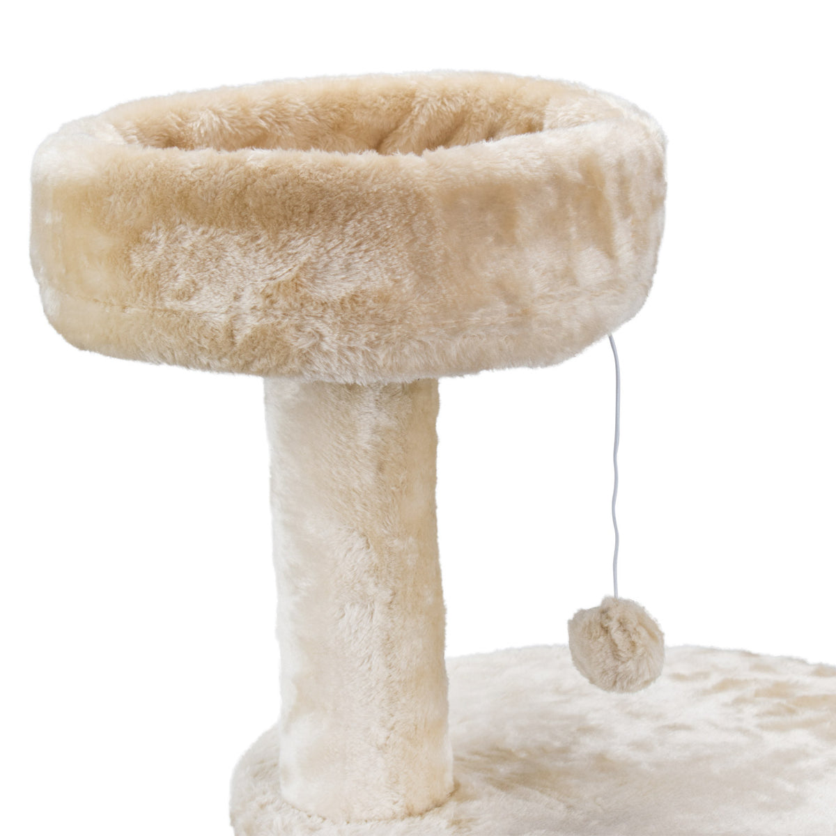 AQPET FRIENDS Rascador para gatos Athens de 115 cm con caseta, árbol, parque de juegos y juguete, color beige