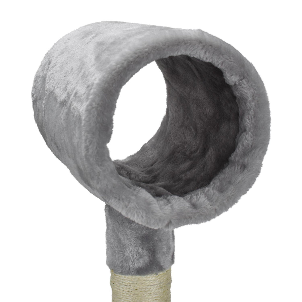 AQPET FRIENDS Rascador para gatos Berlin de 135 cm con caseta, árbol, parque de juegos y juguete, color gris