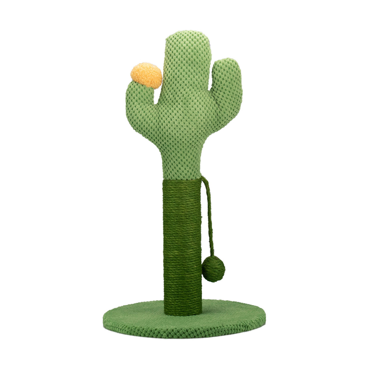 AQPET FRIENDS Rascador para gatos Cactus de 54 cm con caseta, árbol, parque de juegos y juguete, verde