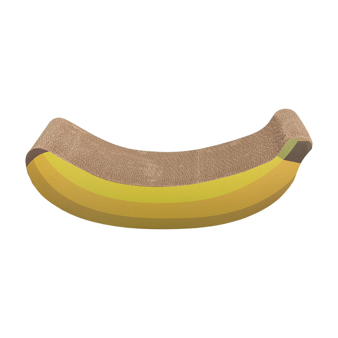 AQPET FRIENDS Rascador de cartón con forma de plátano para gatos, 47X22X15CM, juego, descanso y relajación