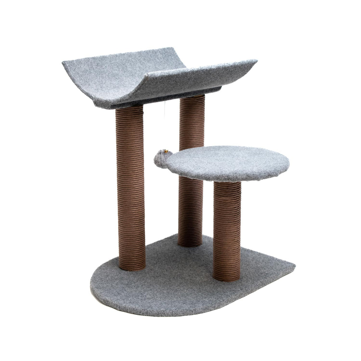 AQPET FRIENDS Rascador para gatos Lisbon de 58CM, gris, juego, descanso, diversión y entretenimiento
