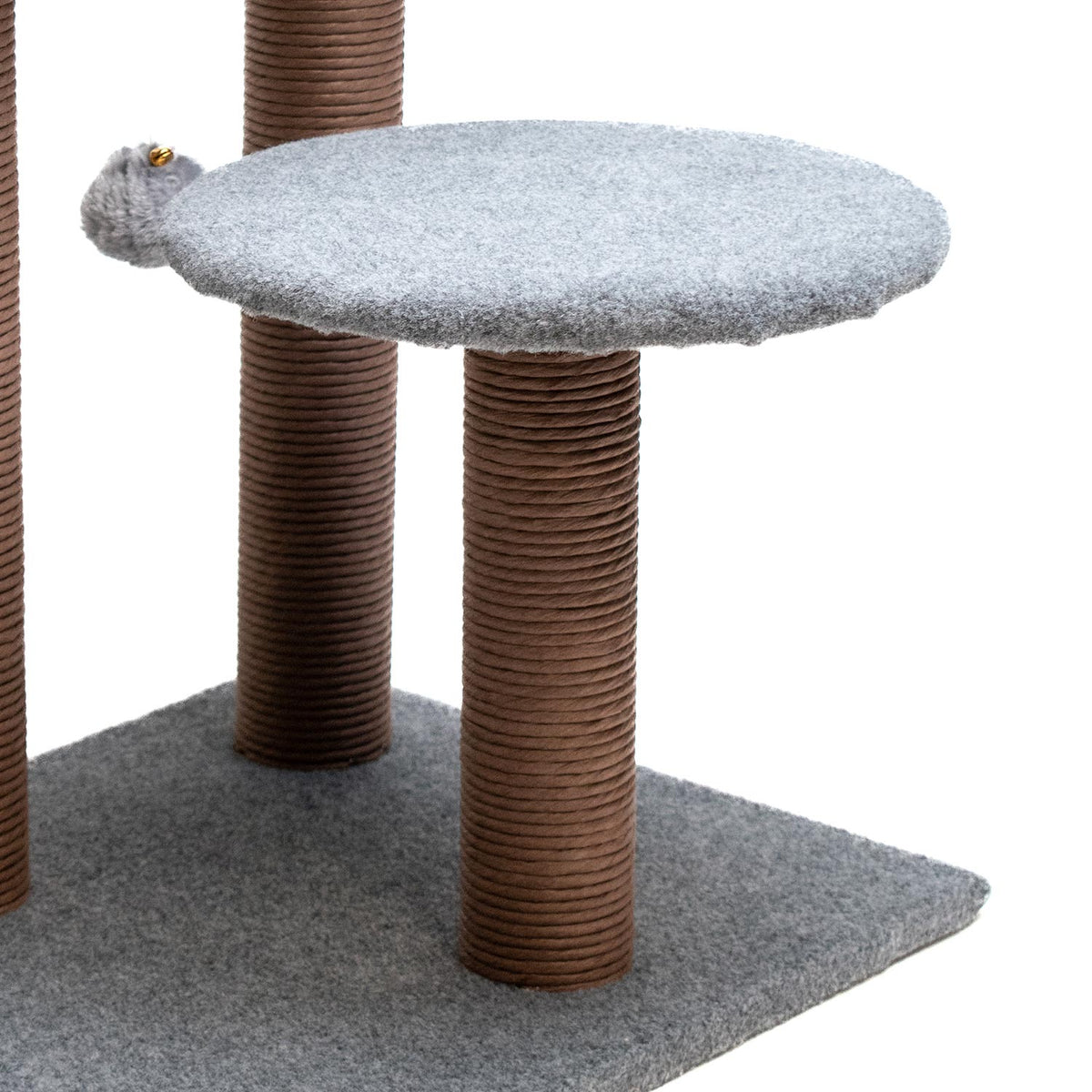 AQPET FRIENDS Rascador para gatos Lisbon de 58CM, gris, juego, descanso, diversión y entretenimiento