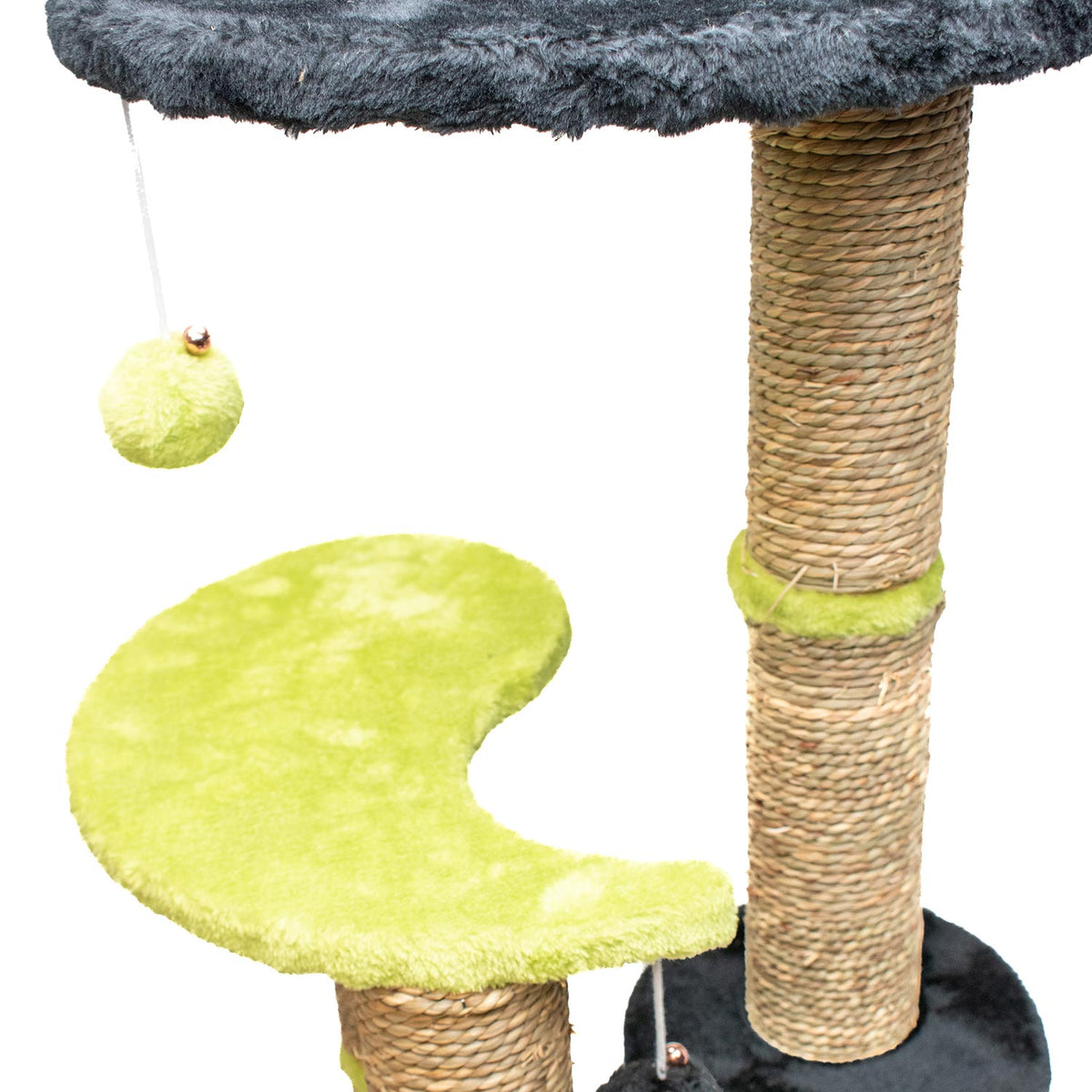 AQPET FRIENDS Rascador para gatos Madrid de 86 Cm, verde/negro, juego, descanso, diversión y entretenimiento