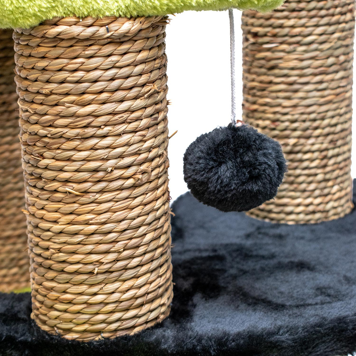 AQPET FRIENDS Rascador para gatos Madrid de 86 Cm, verde/negro, juego, descanso, diversión y entretenimiento