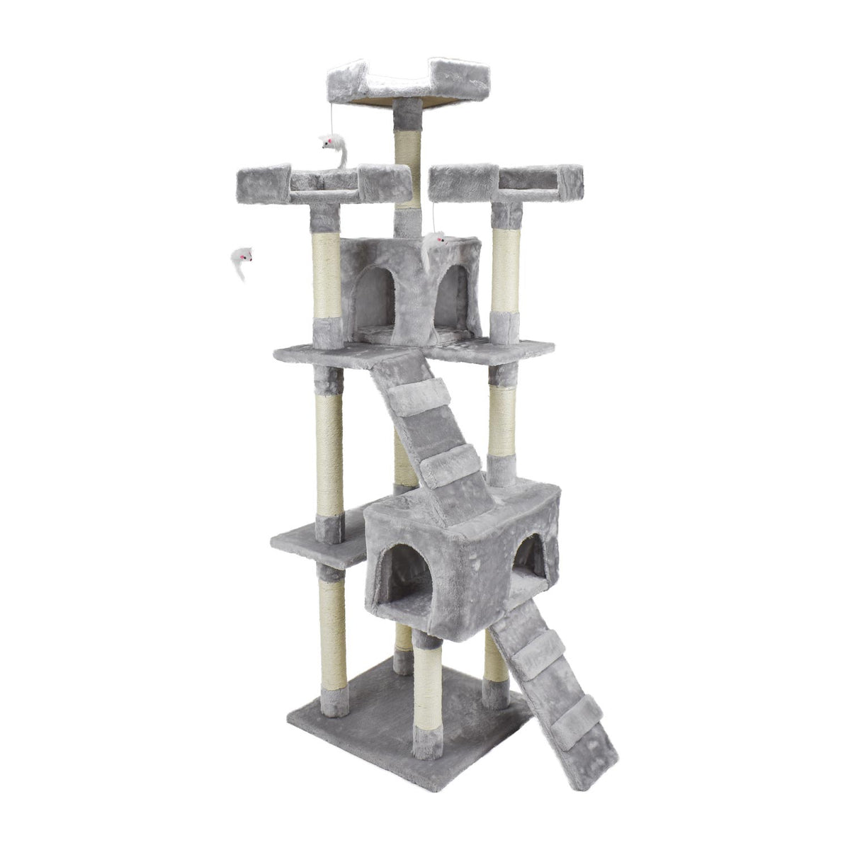 AQPET FRIENDS Rascador para gatos Manhattan de sisal, 170 Cm, juego, descanso, diversión y entretenimiento