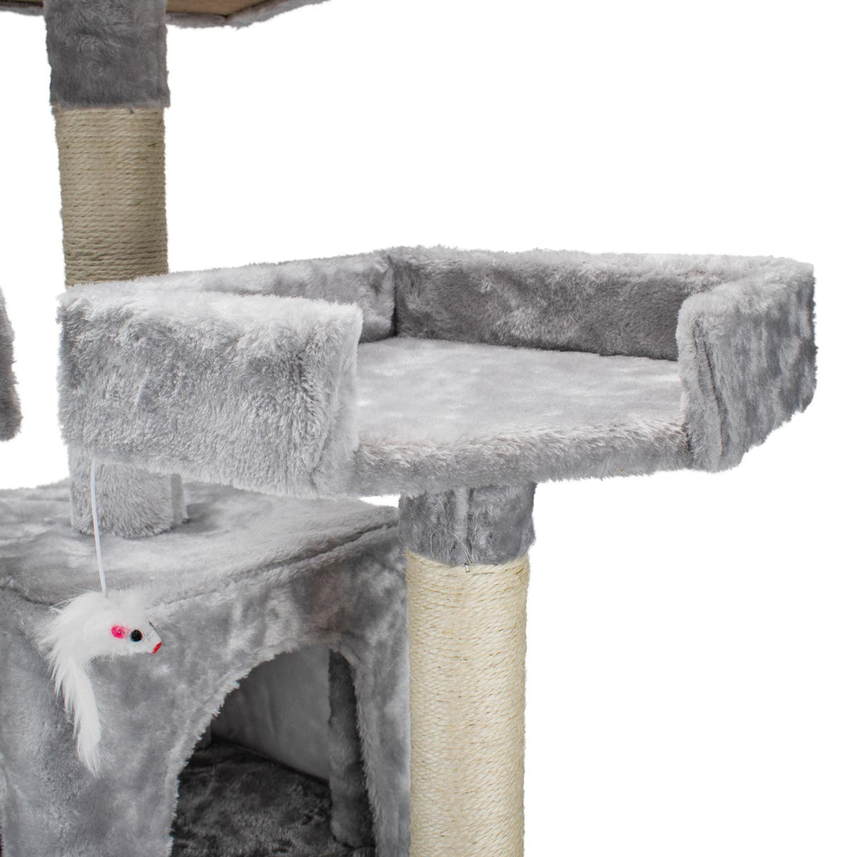 AQPET FRIENDS Rascador para gatos Manhattan de sisal, 170 Cm, juego, descanso, diversión y entretenimiento