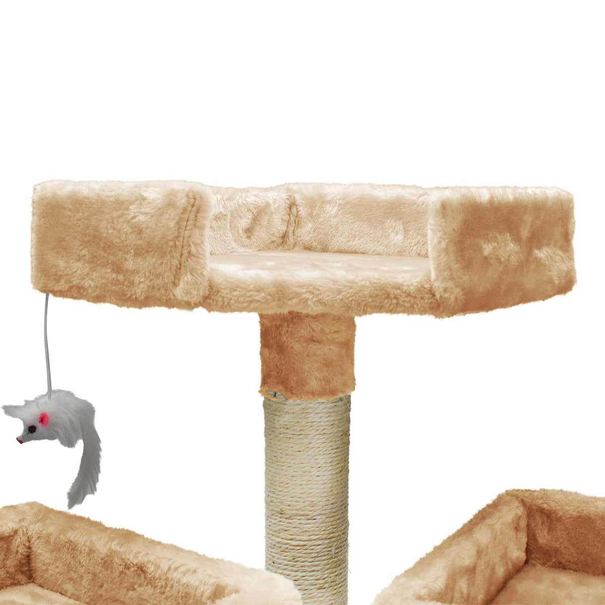 AQPET FRIENDS Rascador para gatos Manhattan de sisal, 170 Cm, juego, descanso, diversión y entretenimiento
