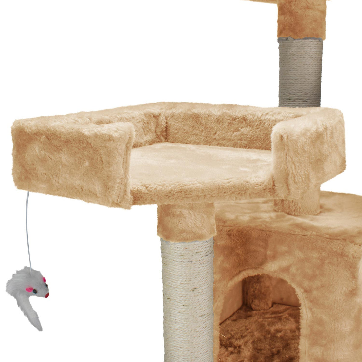 AQPET FRIENDS Rascador para gatos Manhattan de sisal, 170 Cm, juego, descanso, diversión y entretenimiento