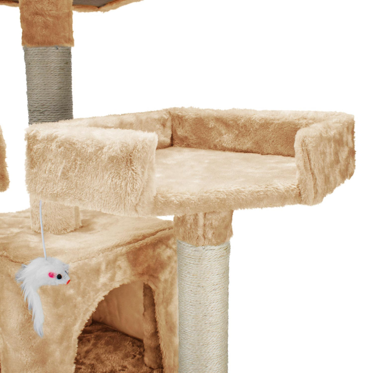 AQPET FRIENDS Rascador para gatos Manhattan de sisal, 170 Cm, juego, descanso, diversión y entretenimiento