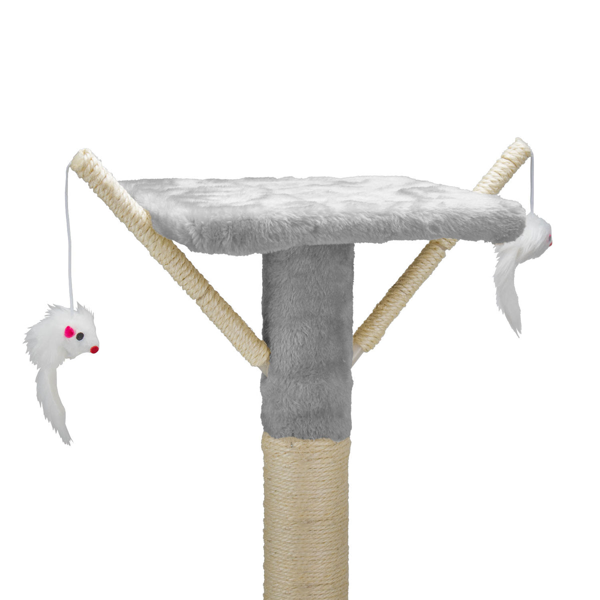 AQPET FRIENDS Rascador para gatos Paris de sisal, 138 Cm, juego, descanso, diversión y entretenimiento
