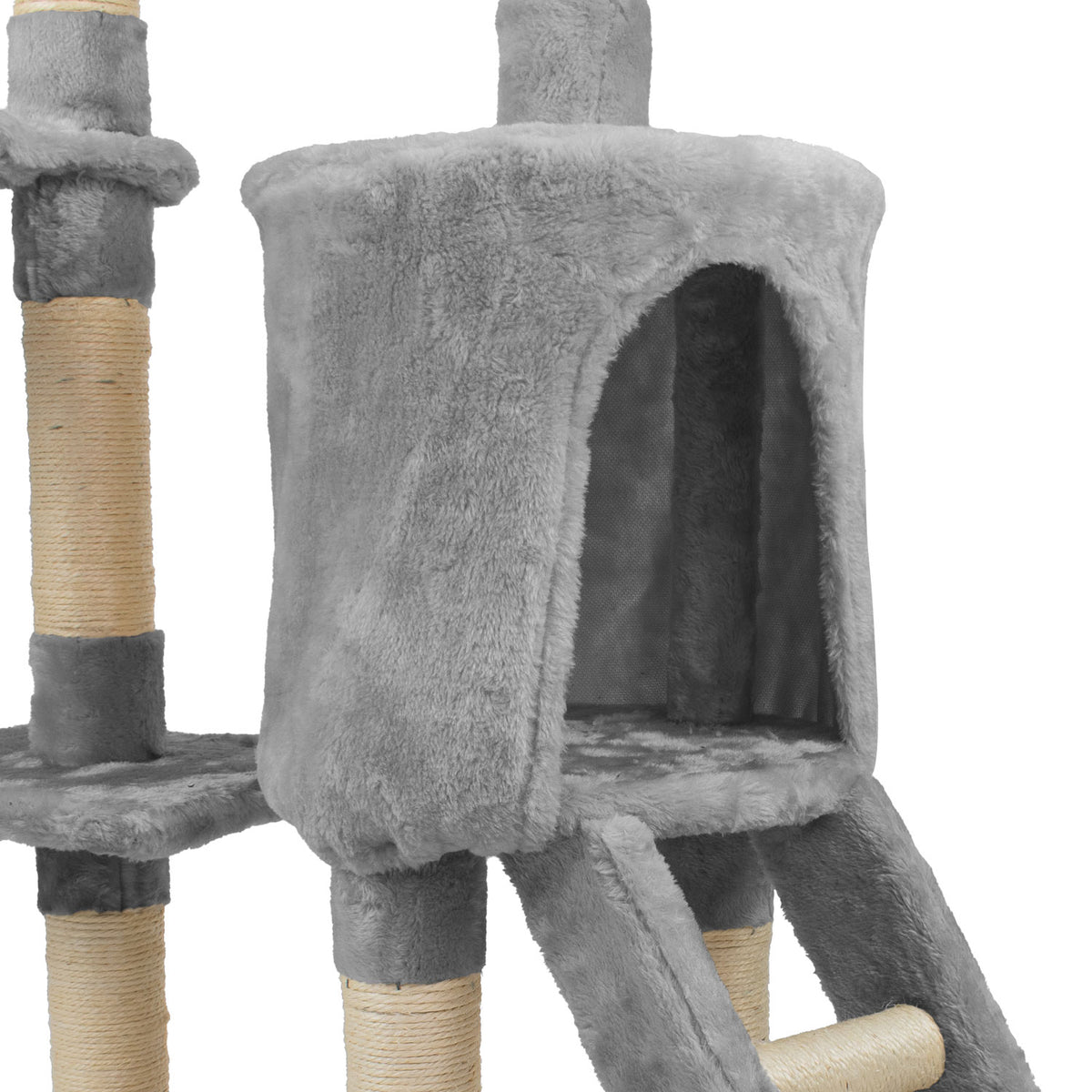AQPET FRIENDS Rascador para gatos Paris de sisal, 138 Cm, juego, descanso, diversión y entretenimiento