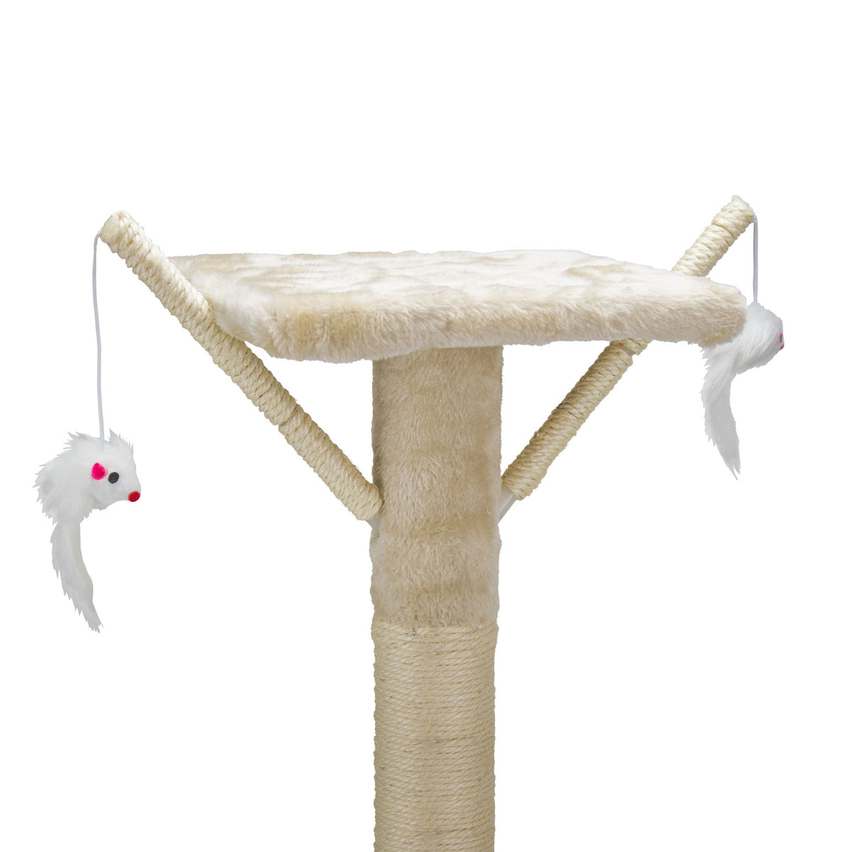 AQPET FRIENDS Rascador para gatos Paris de sisal, 138 Cm, juego, descanso, diversión y entretenimiento