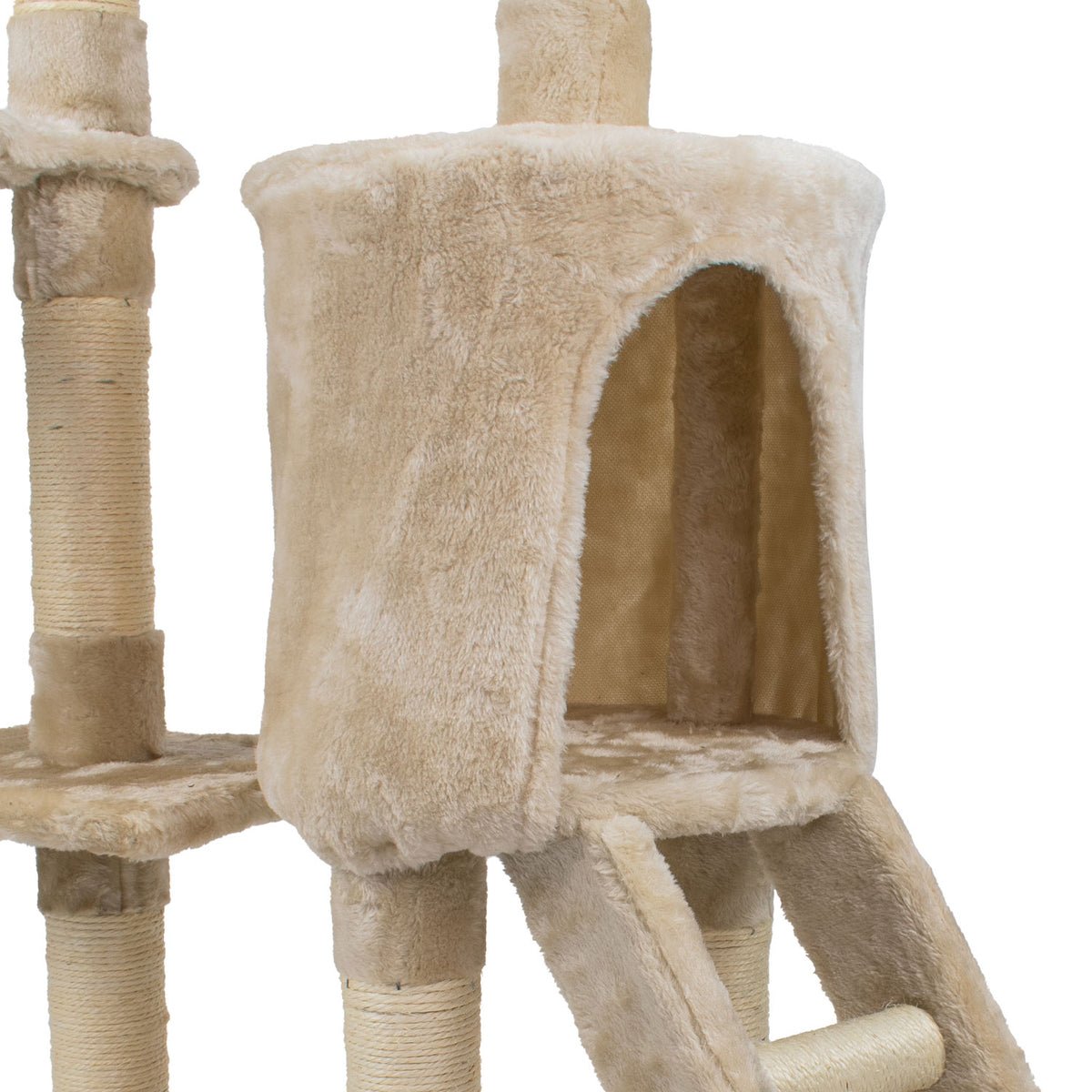 AQPET FRIENDS Rascador para gatos Paris de sisal, 138 Cm, juego, descanso, diversión y entretenimiento