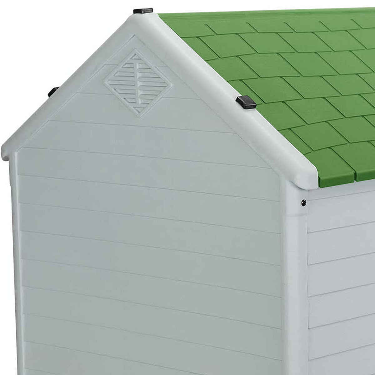 AQPET FRIENDS Chalet Caseta de plástico impermeable para perros y gatos, comodidad y descanso, para interior y exterior
