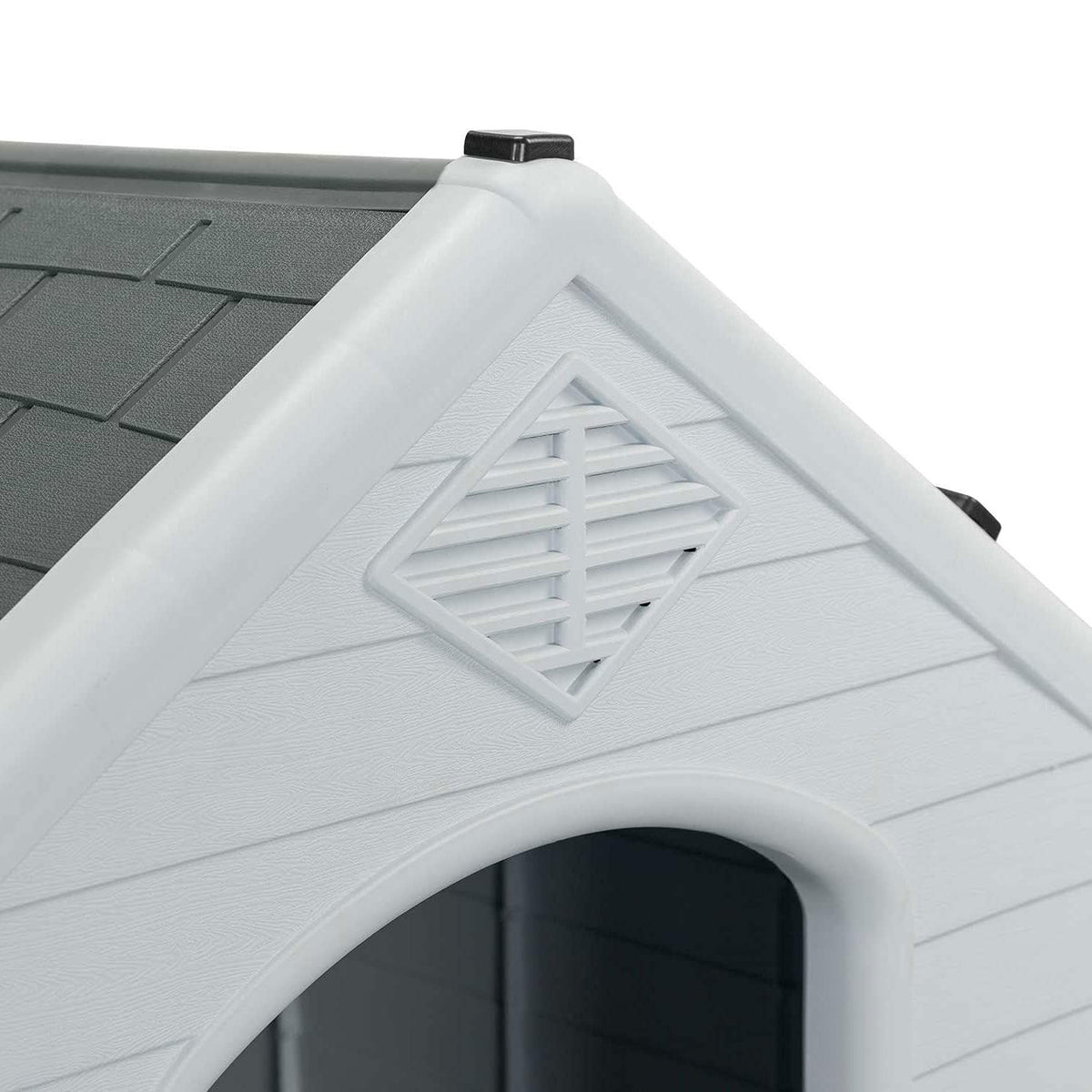 AQPET FRIENDS Chalet Caseta de plástico impermeable para perros y gatos, comodidad y descanso, para interior y exterior