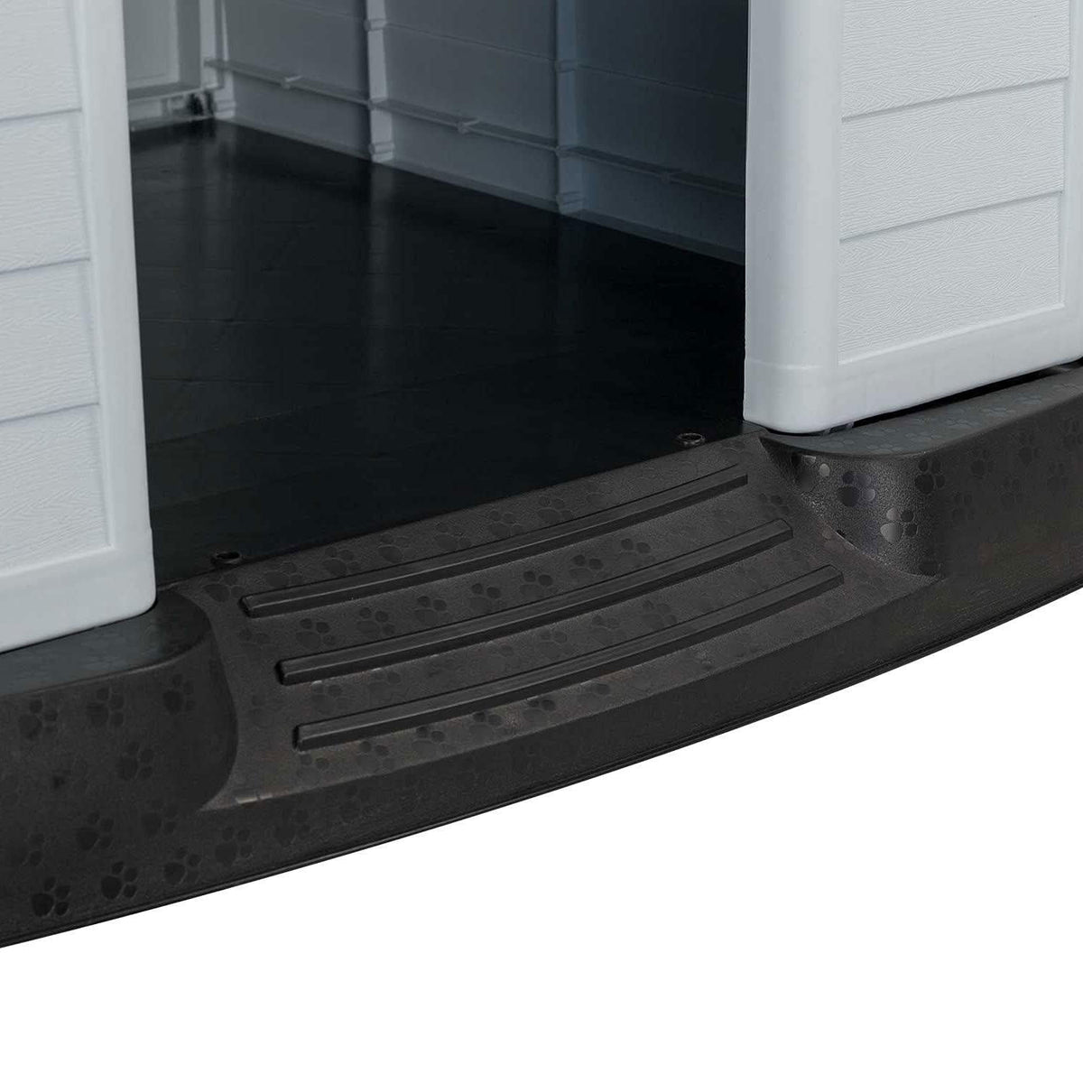 AQPET FRIENDS Chalet Caseta de plástico impermeable para perros y gatos, comodidad y descanso, para interior y exterior