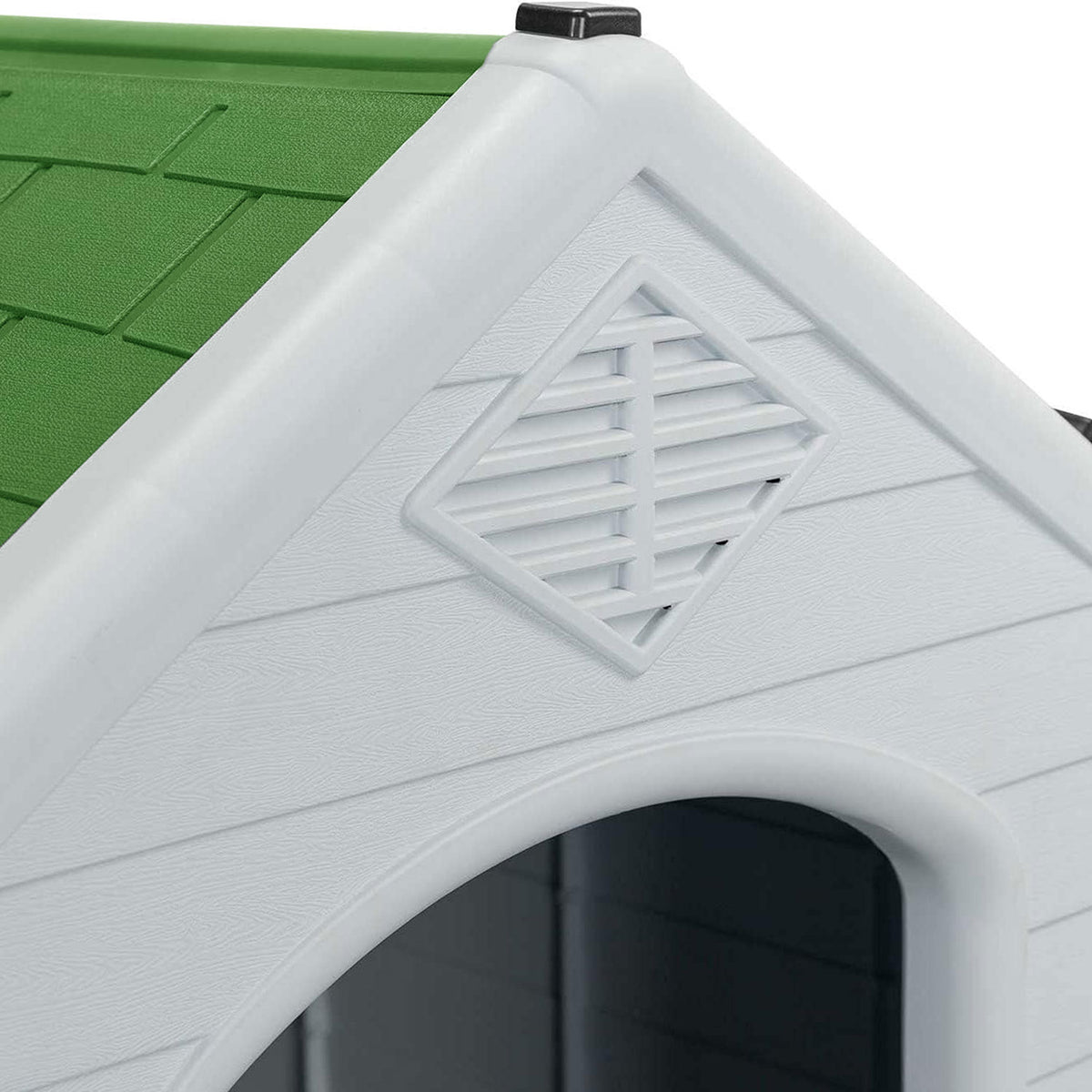 AQPET FRIENDS Chalet Caseta de plástico impermeable para perros y gatos, comodidad y descanso, para interior y exterior