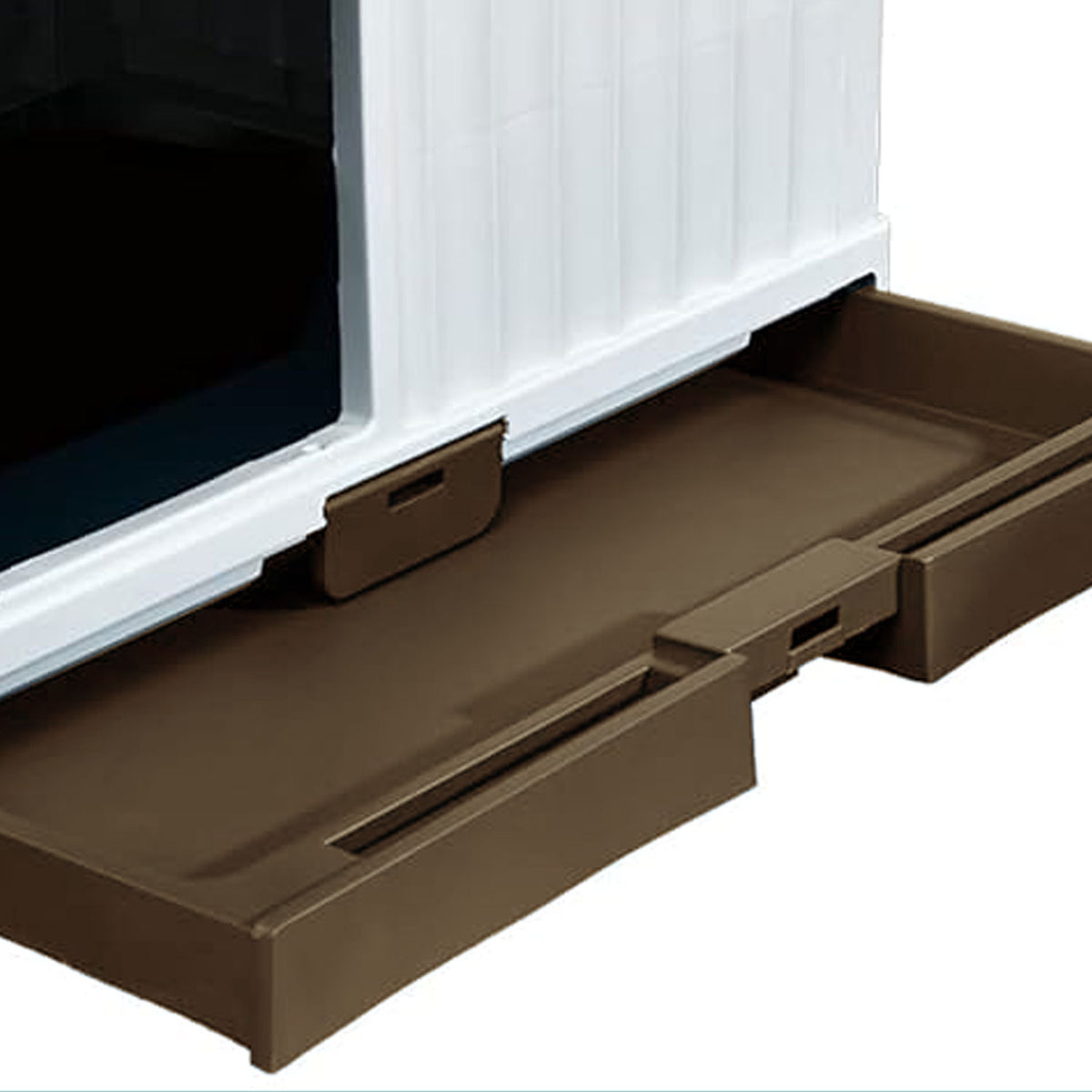 AQPET FRIENDS Villa Caseta de plástico - 87 X 74 X 61 H, color marrón, para perros y gatos, comodidad y descanso