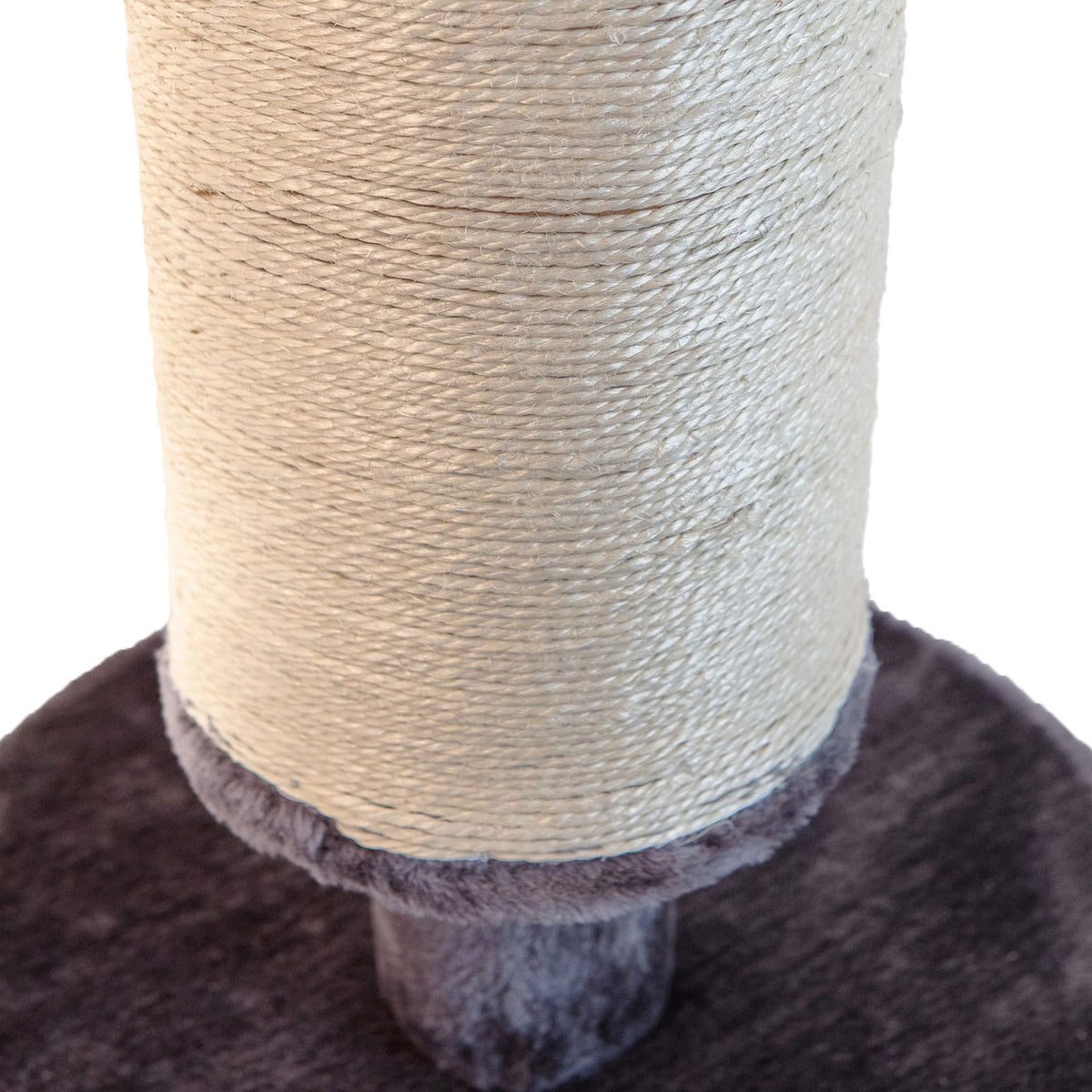 AQPET FRIENDS Rascador de sisal y tela con plataforma, de 58 cm de alto para la máxima diversión de tu gato, color gris
