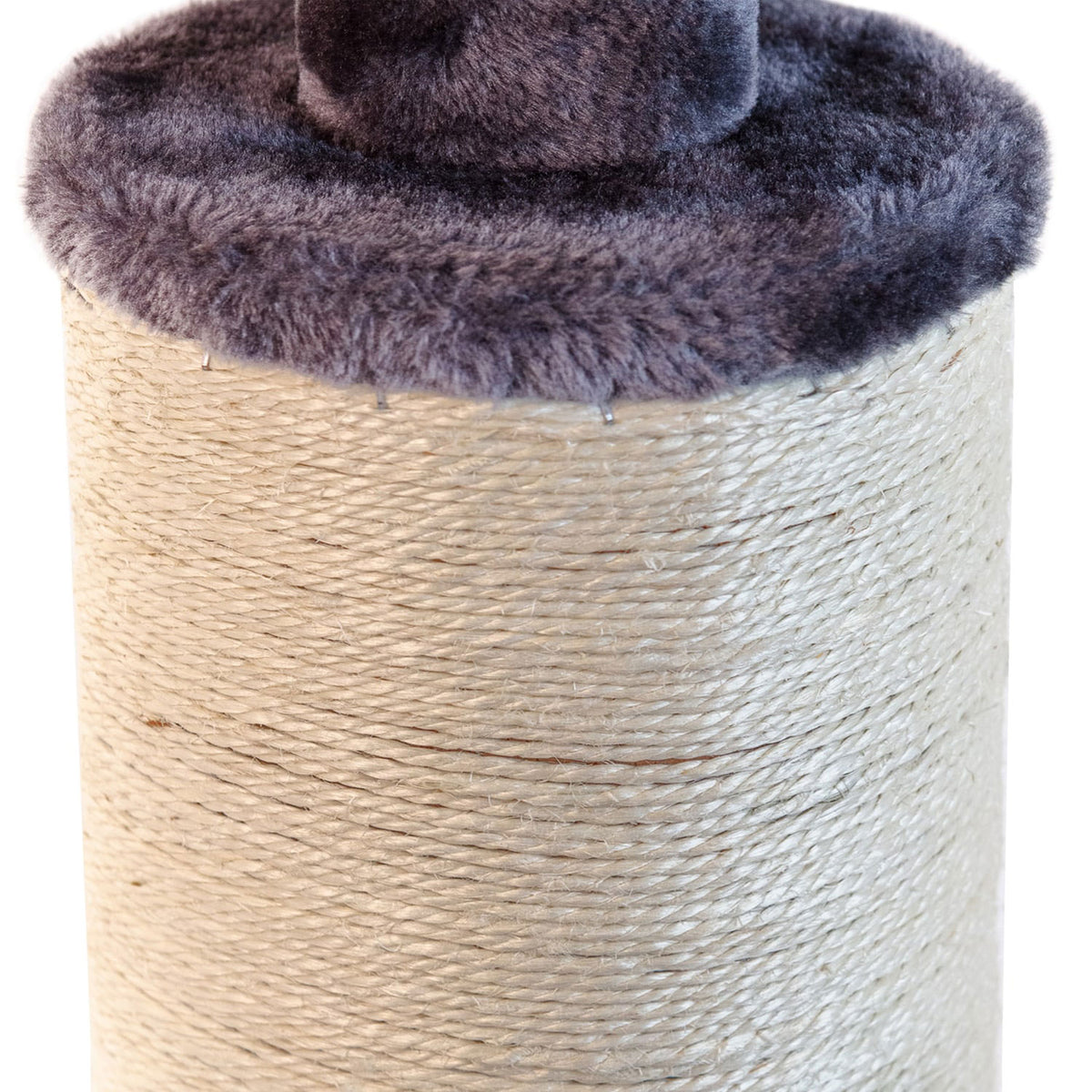 AQPET FRIENDS Rascador de sisal y tela con plataforma, de 58 cm de alto para la máxima diversión de tu gato, color gris