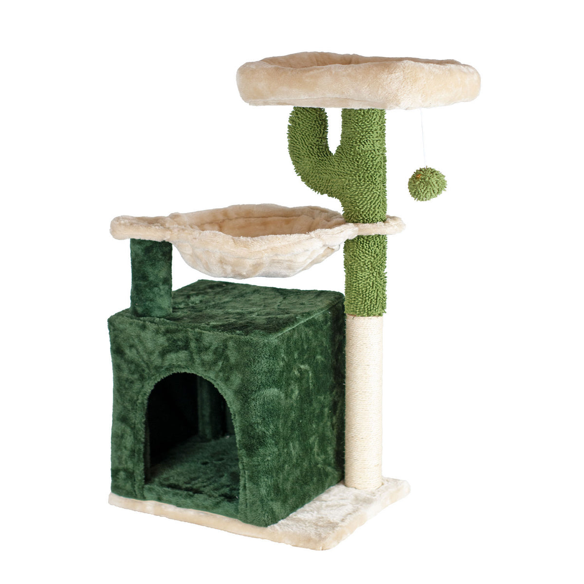 AQPET FRIENDS Rascador para gatos Mexico 40X30X75 Cm, juego, descanso, diversión y entretenimiento