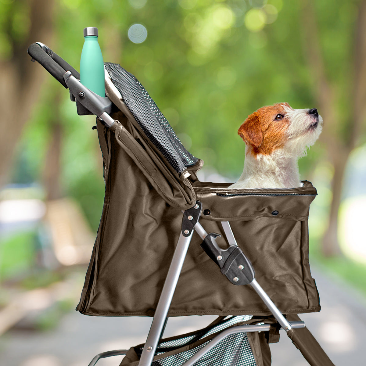 AQPET FRIENDS Cochecito cómodo y práctico para perros de tamaño mediano/pequeño Para perros y gatos Viaje seguro