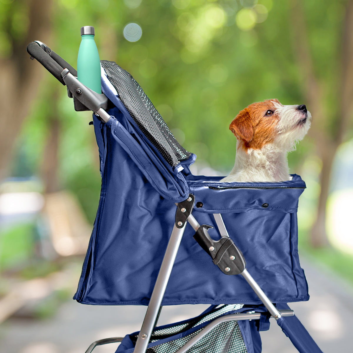 AQPET FRIENDS Cochecito cómodo y práctico para perros de tamaño mediano/pequeño Para perros y gatos Viaje seguro