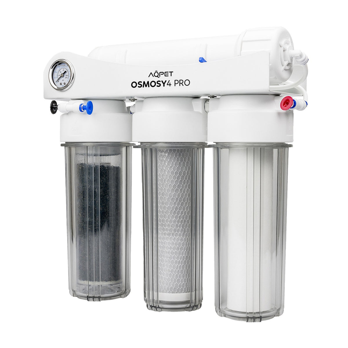 AQPET OSMOSY4 sistema de ósmosis de 4 etapas con vasos de 10" PRO