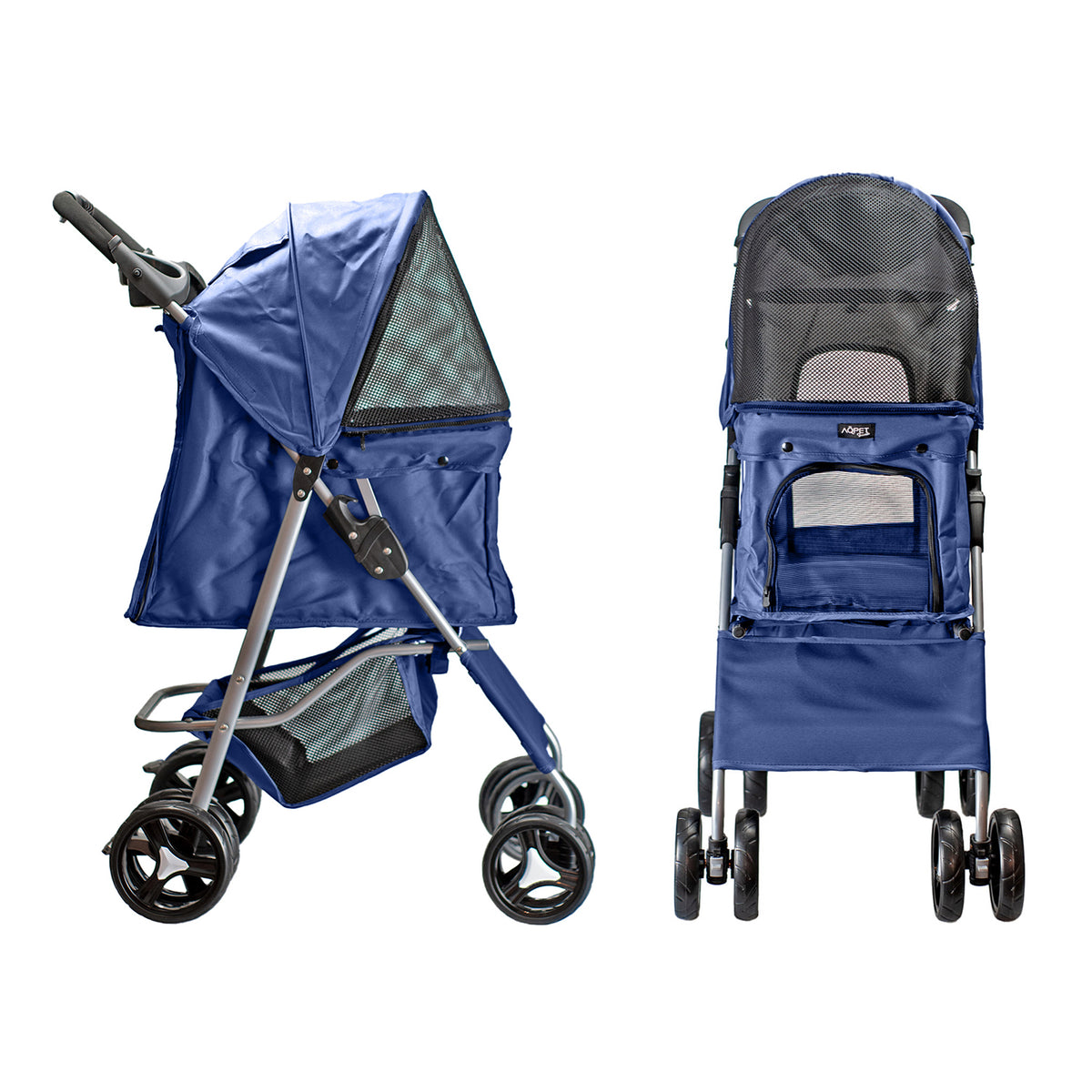 AQPET FRIENDS Cochecito cómodo y práctico para perros de tamaño mediano/pequeño Para perros y gatos Viaje seguro