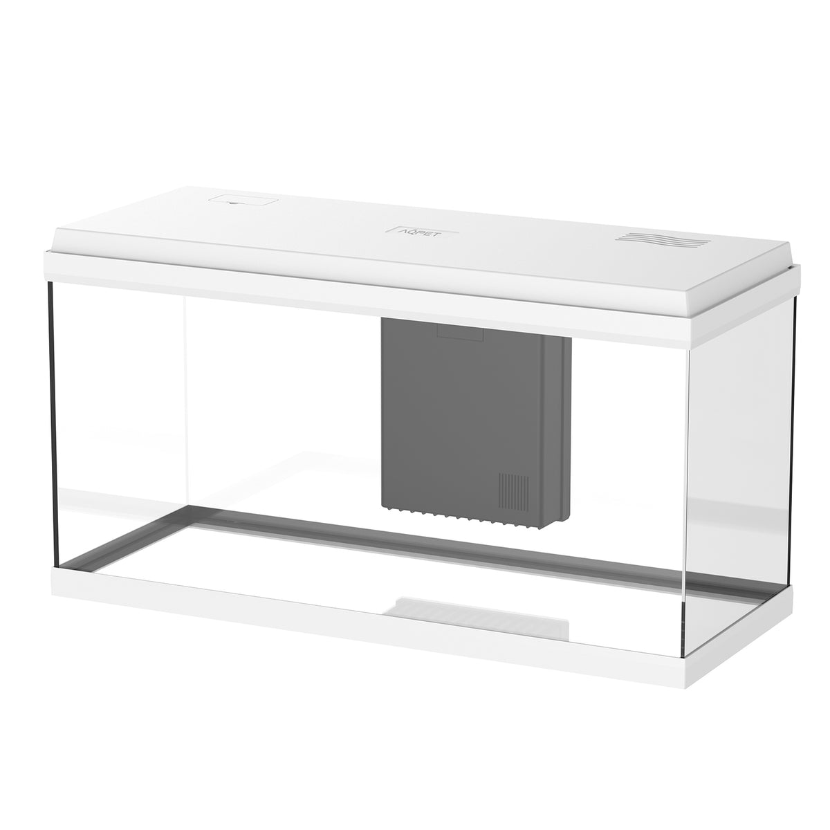 AQPET ACUARIO SIMPLY LED 100 BLANCO, COMPLETO CON DOBLE LUZ, FILTRO Y CALENTADOR - 80X32X45 H CM