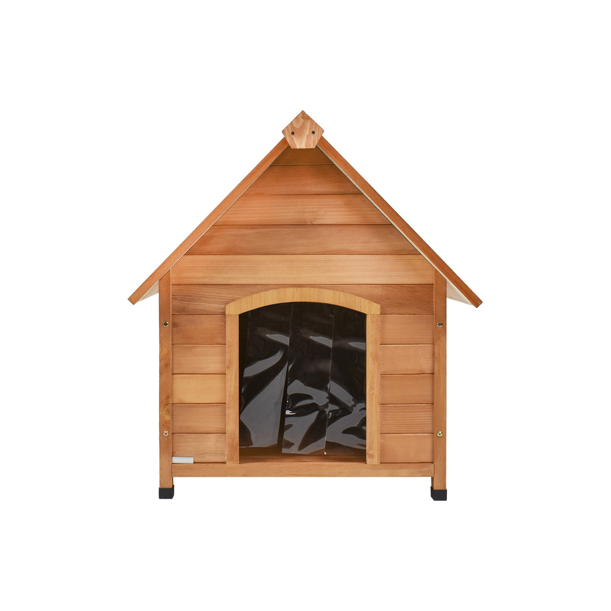 AQPET FRIENDS Suite Caseta de madera con techo inclinado, con cortina térmica, para perros y gatos